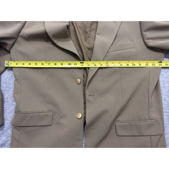 L.L. Bean Suit Jacket Men's Size 44 Single Breasted Lined Inner Pockets Beige - Picture 4 of 7
